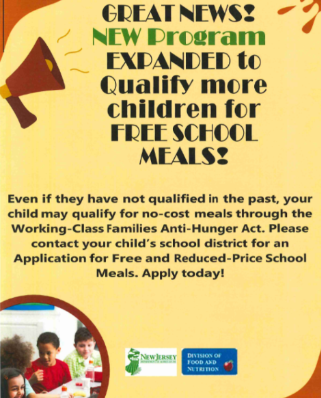  free and reduced lunch plan flyer
